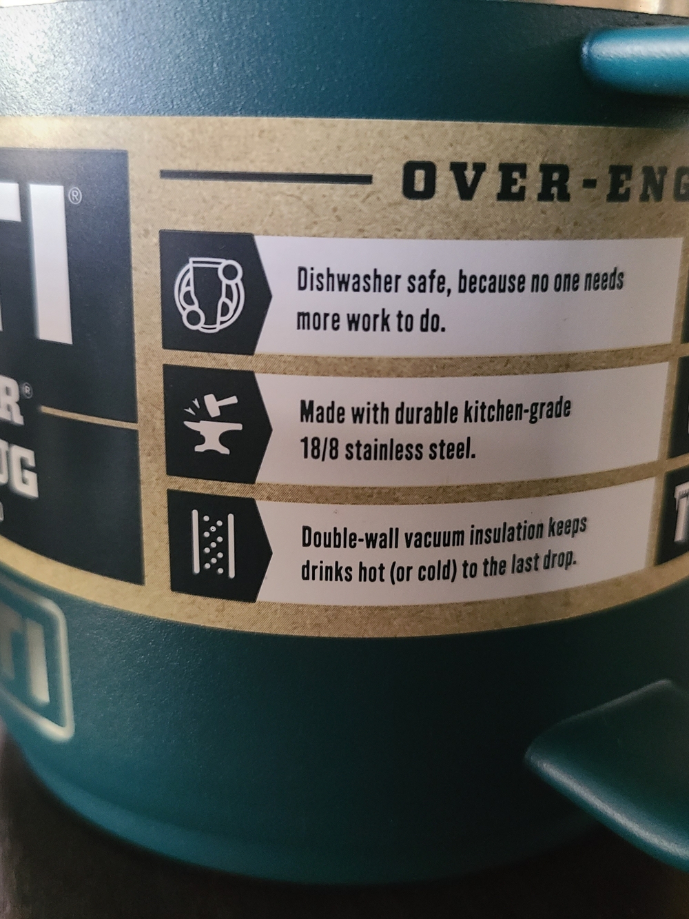 NWT YETI Rambler 14 oz Stackable Mug - Agave Teal - Picture 10 of 13